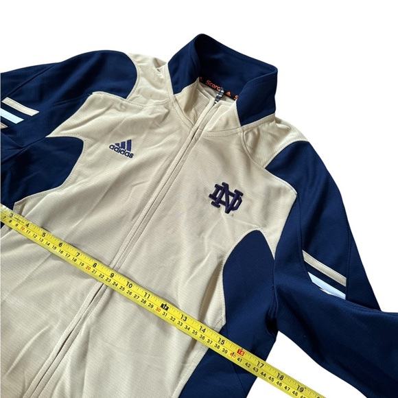Adidas ClimaLite Notre Dame Jacket Scorch Full Zip Blue Gold ND Logo Women Small - Picture 3 of 4